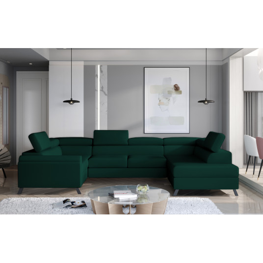Kampinė sofa Escada su patalynės dėže, audinys Monolith 37