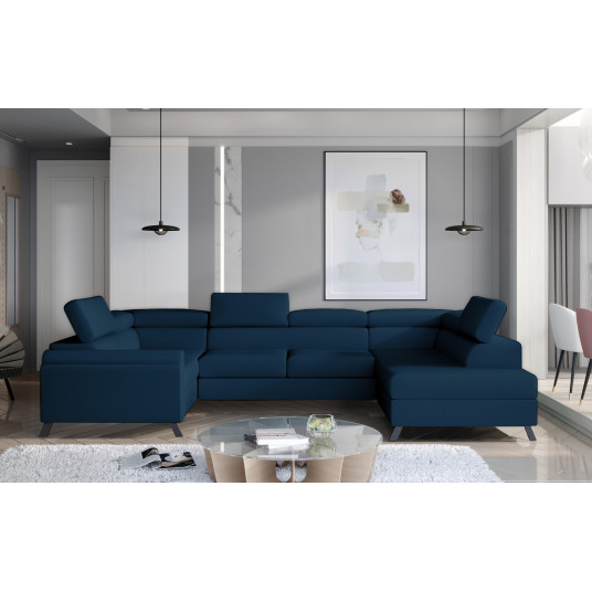 Kampinė sofa Escada su patalynės dėže, audinys Monolith 77