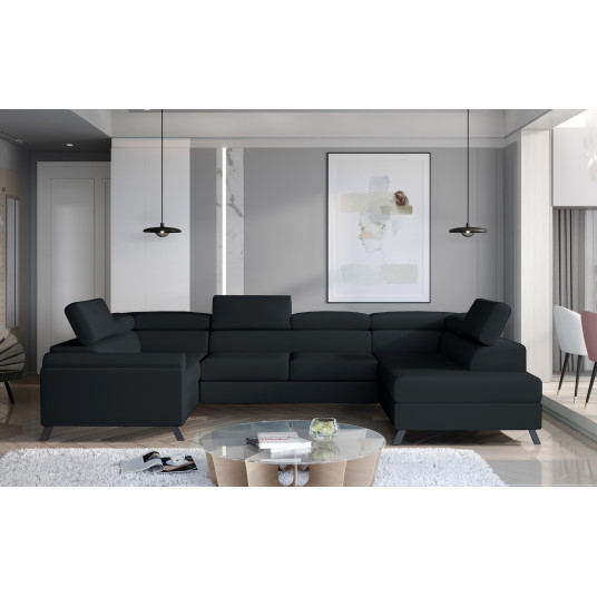 Kampinė sofa Escada su patalynės dėže, audinys Monolith 97
