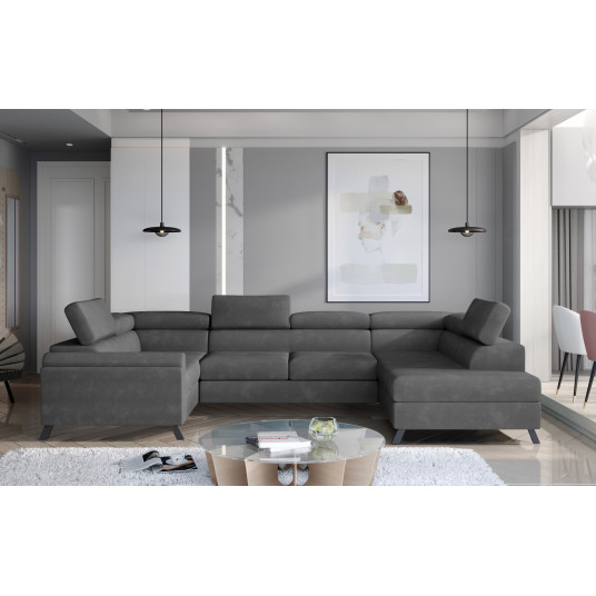 Kampinė sofa Escada su patalynės dėže, audinys Paros 06