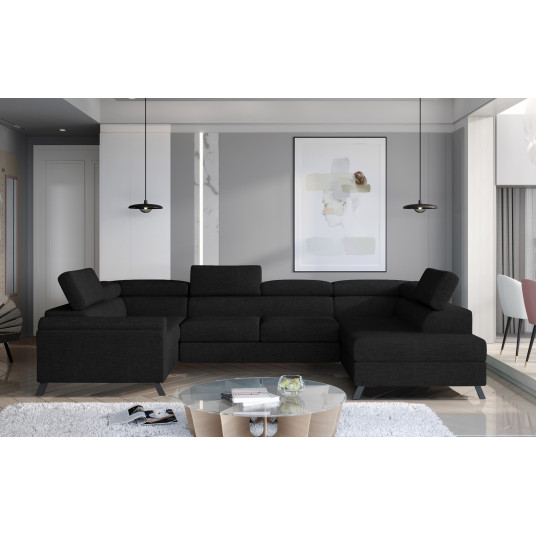 Kampinė sofa Escada su patalynės dėže, audinys Sawana 14