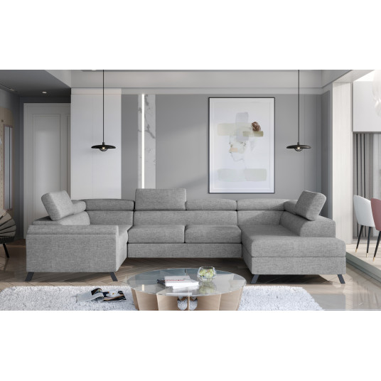 Kampinė sofa Escada su patalynės dėže, audinys Sawana 21