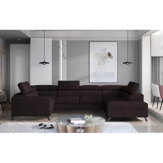 Kampinė sofa Escada su patalynės dėže, audinys Sawana 26