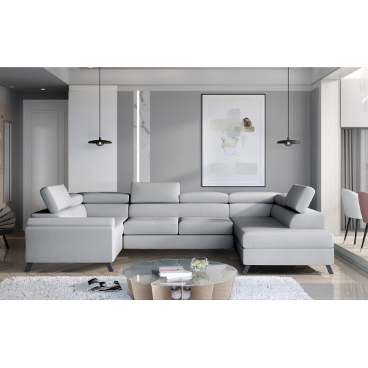 Kampinė sofa Escada su patalynės dėže, audinys Monolith 84