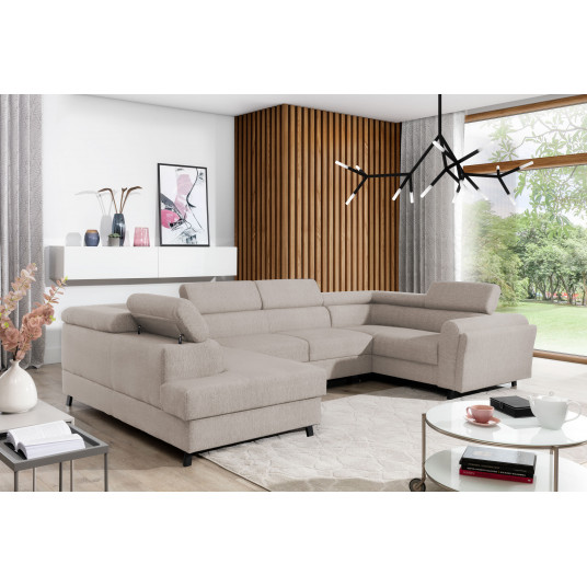 Kampinė sofa Escada su patalynės dėže, audinys Palacio 61