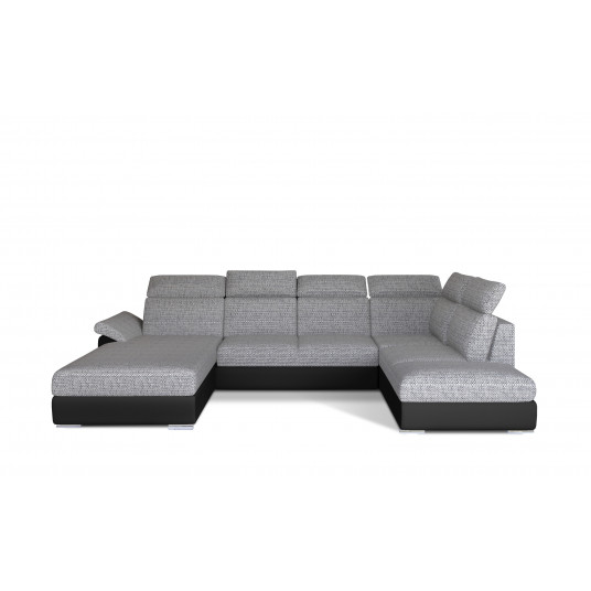 Kampinė sofa Evanell su patalynės dėže, audinys Berlin 01, Soft 11