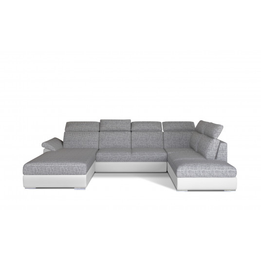  Kampinė sofa Evanell su patalynės dėže, audinys Berlin 01, Soft 17 