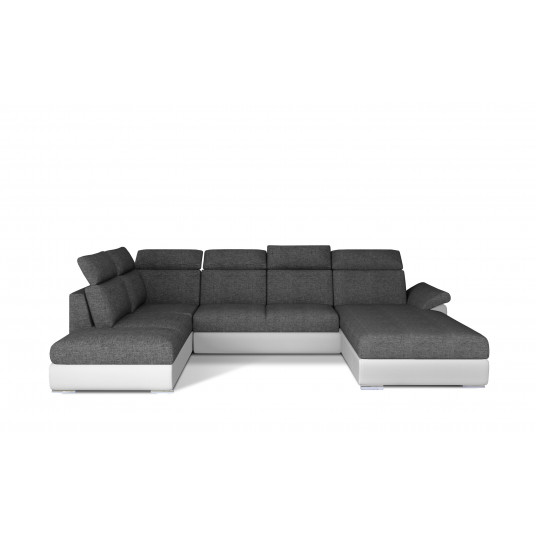 Kampinė sofa Evanell su patalynės dėže, audinys Sawana 05, Soft 17