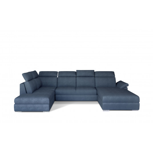 Kampinė sofa Evanell su patalynės dėže, audinys Omega 86