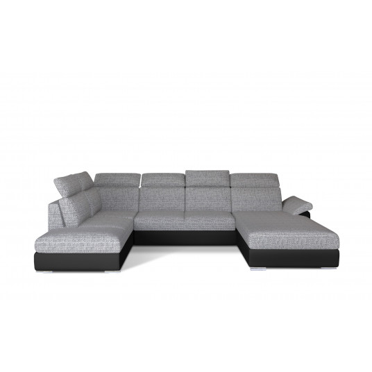 Kampinė sofa Evanell su patalynės dėže, audinys Berlin 01, Soft 11