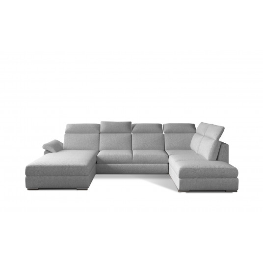 Kampinė sofa Evanell su patalynės dėže, audinys Grande 81