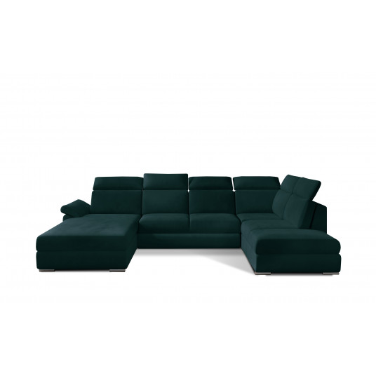 Kampinė sofa Evanell su patalynės dėže, audinys Mat Velvet 75