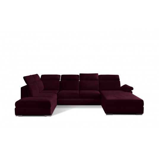 Kampinė sofa Evanell su patalynės dėže, audinys Mat Velvet 68