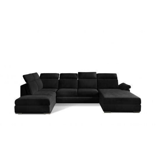 Kampinė sofa Evanell su patalynės dėže, audinys Mat Velvet 99