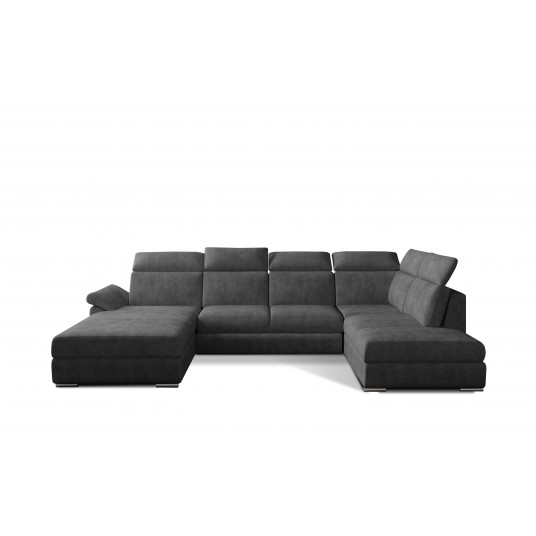 Kampinė sofa Evanell su patalynės dėže, audinys Dora 96