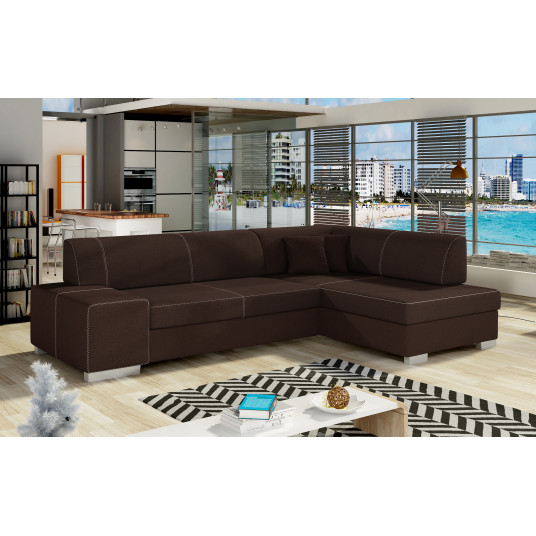  Kampinė sofa Fabio su patalynės dėže, audinys Sawana 26 