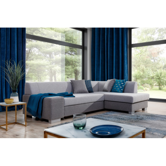  Kampinė sofa Fabio su patalynės dėže, audinys Sawana 21, Sawana 05 