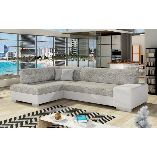  Kampinė sofa Fabio su patalynės dėže, audinys Berlin 01, Soft 17 