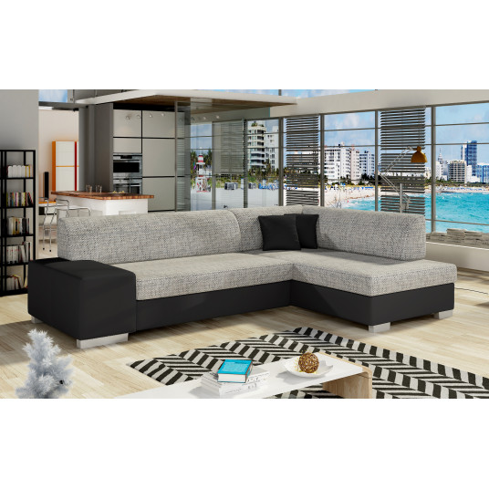  Kampinė sofa Fabio su patalynės dėže, audinys Berlin 01, Soft 11 