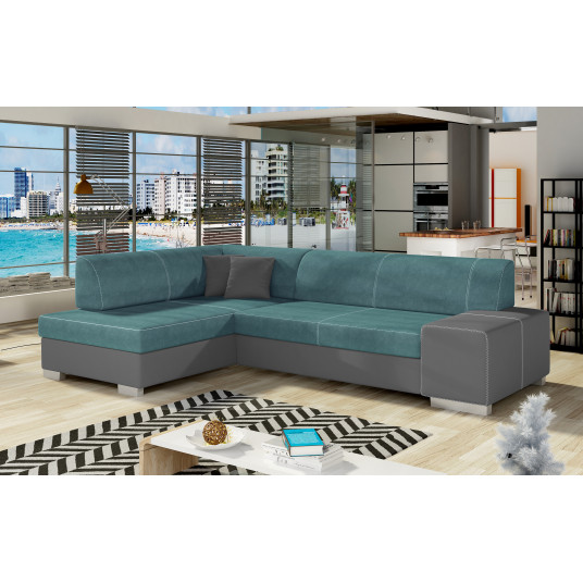  Kampinė sofa Fabio su patalynės dėže, audinys Ontario 83, Soft 29 