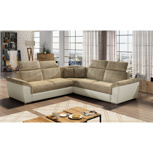 Kampinė sofa Federico su patalynės dėže, audinys Berlin 03, Soft 33