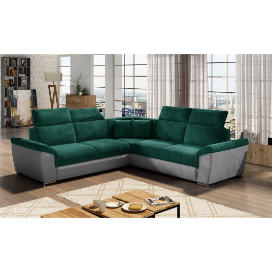 Kampinė sofa Federico su patalynės dėže, audinys Kronos 19, Paros 05