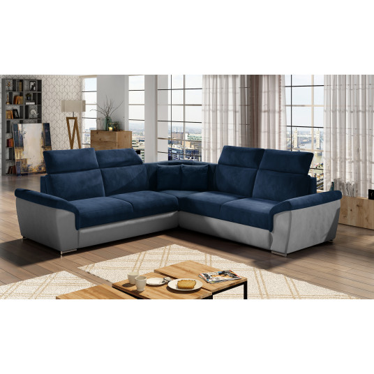 Kampinė sofa Federico su patalynės dėže, audinys Kronos 09, Paros 05