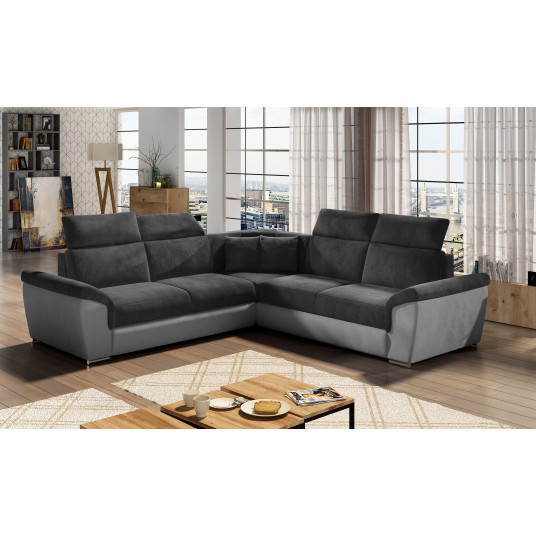 Kampinė sofa Federico su patalynės dėže, audinys Monolith 97, Monolith 84
