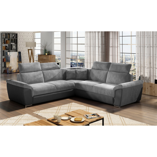  Kampinė sofa Federico su patalynės dėže, audinys Monolith 84, Monolith 97 