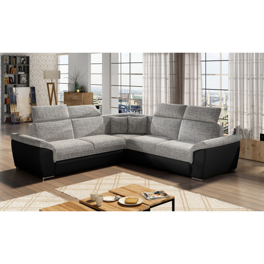 Kampinė sofa Federico su patalynės dėže, audinys Berlin 01, Soft 11
