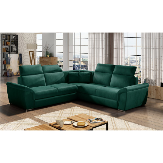 Kampinė sofa Federico su patalynės dėže, audinys Monolith 37