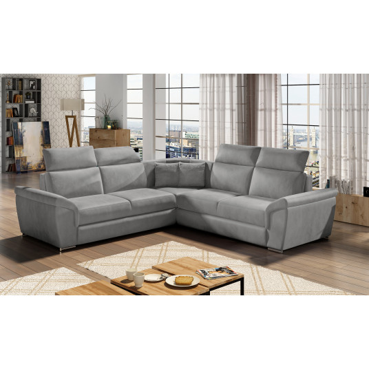 Kampinė sofa Federico su patalynės dėže, audinys Monolith 84
