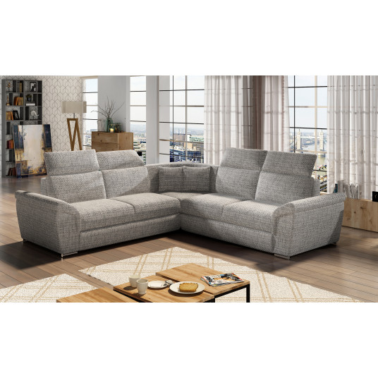 Kampinė sofa Federico su patalynės dėže, audinys Berlin 01