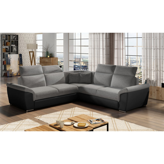 Kampinė sofa Federico su patalynės dėže, audinys Sawana 05, Soft 11
