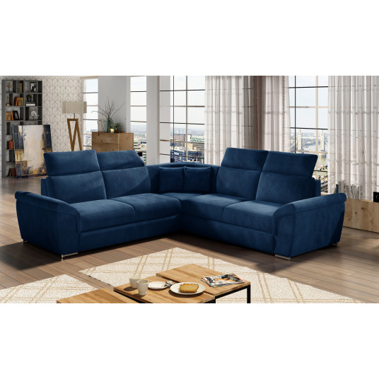 Kampinė sofa Federico su patalynės dėže, audinys Kronos 09