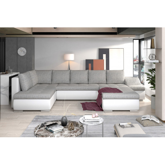  Kampinė sofa Giovanni su patalynės dėže, audinys Berlin 01, Soft 17 