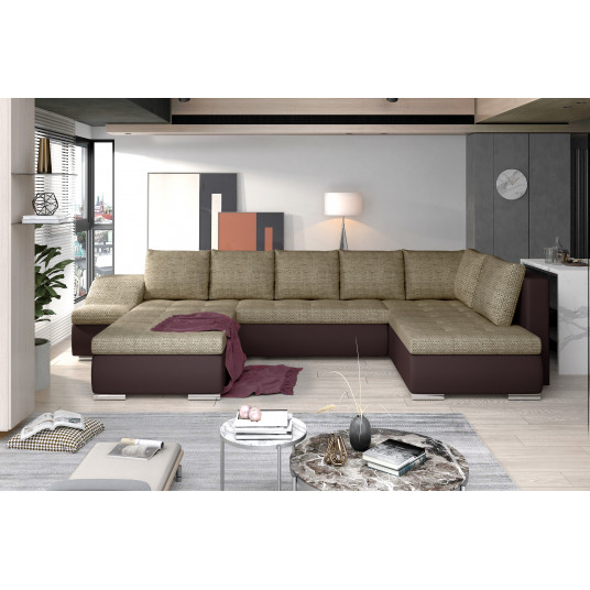  Kampinė sofa Giovanni su patalynės dėže, audinys Berlin 03, Soft 66 