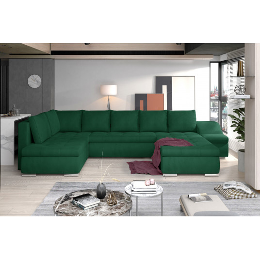 Kampinė sofa Giovanni su patalynės dėže, audinys Monolith 37