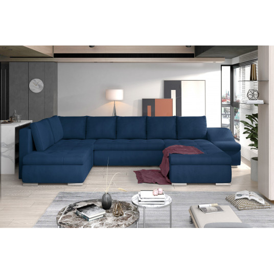 Kampinė sofa Giovanni su patalynės dėže, audinys Monolith 77