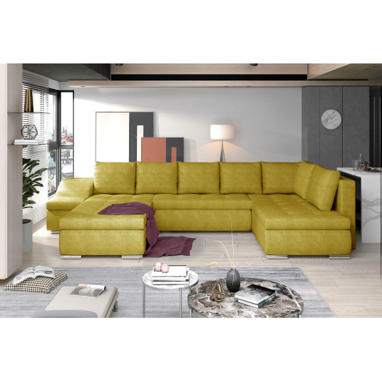 Kampinė sofa Giovanni su patalynės dėže, audinys Omega 68