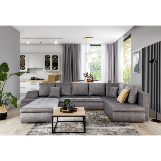  Kampinė sofa Giovanni su patalynės dėže, audinys Dora 90 