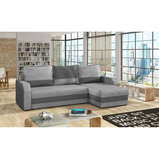  Kampinė sofa Giulio su patalynės dėže, audinys Paros 05, Paros 06 
