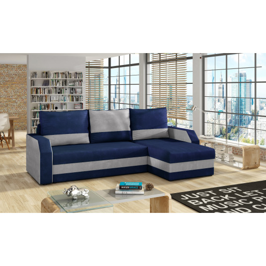  Kampinė sofa Giulio su patalynės dėže, audinys Kronos 09, Paros 05 