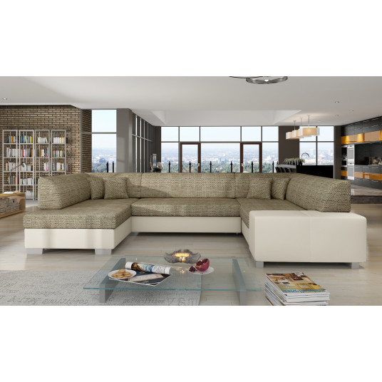 Kampinė sofa Havana su patalynės dėže, audinys Berlin 03, Soft 33