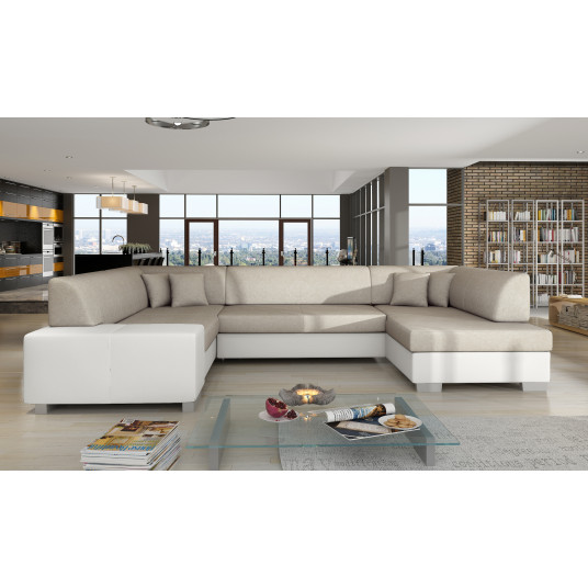  Kampinė sofa Havana su patalynės dėže, audinys Dora 21, Soft 17 