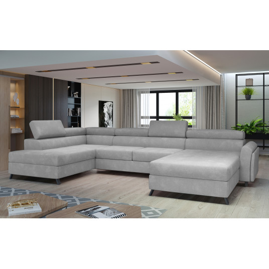 Kampinė sofa Josette su patalynės dėže, audinys Paros 05