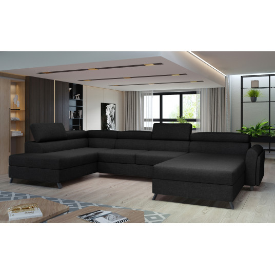 Kampinė sofa Josette su patalynės dėže, audinys Sawana 14