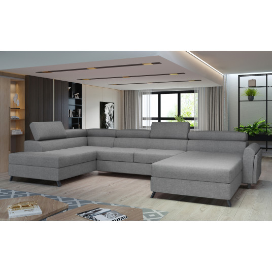 Kampinė sofa Josette su patalynės dėže, audinys Sawana 21