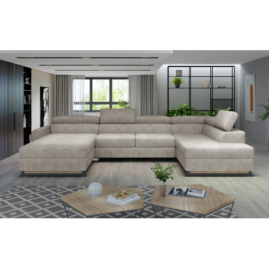  Kampinė sofa Josette su patalynės dėže, audinys Dora 21 