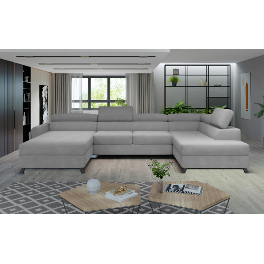  Kampinė sofa Josette su patalynės dėže, audinys Paros 05 